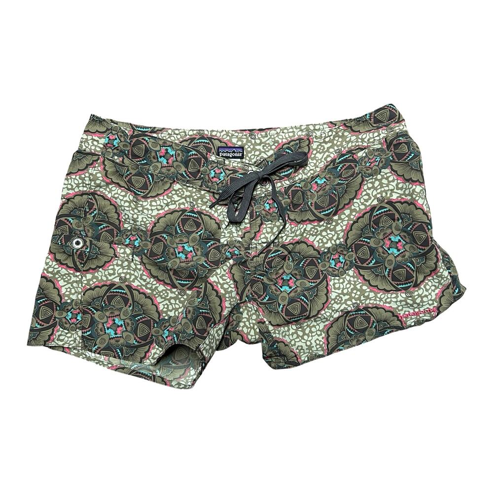 Patagonia Wavefarer Board Swim Shorts Womens 10 Bedouin Flash Pink Beach Hike